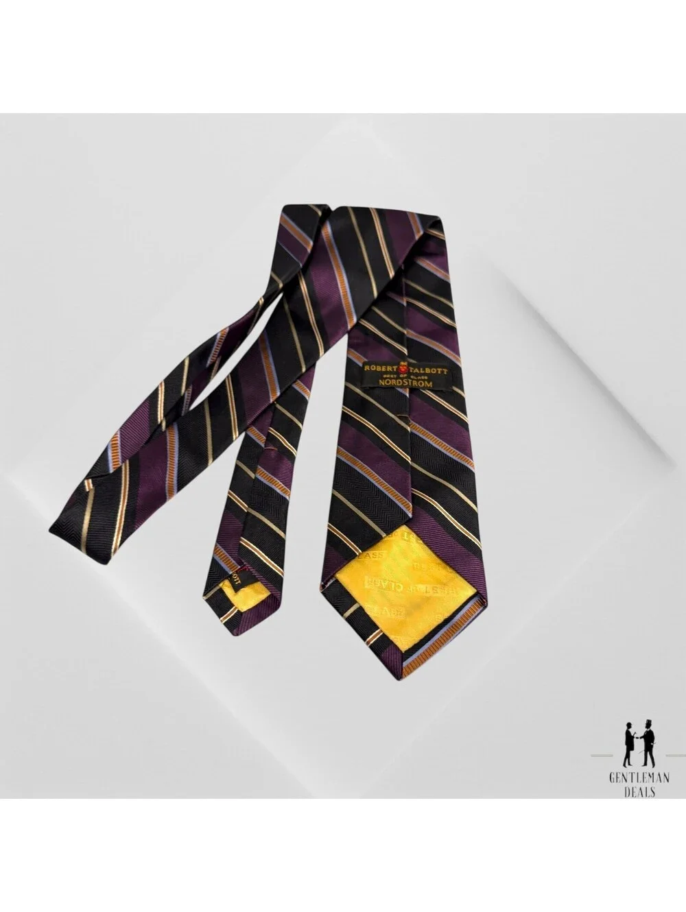 Robert Talbott Tie Best of Class Regimental Silk Made USA Striped Long 60x3.5